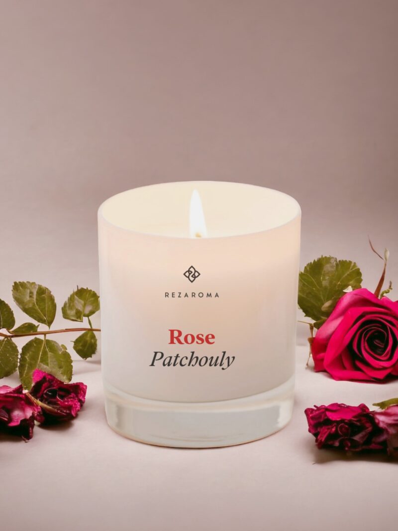 Rose Patchouli Scented Candle