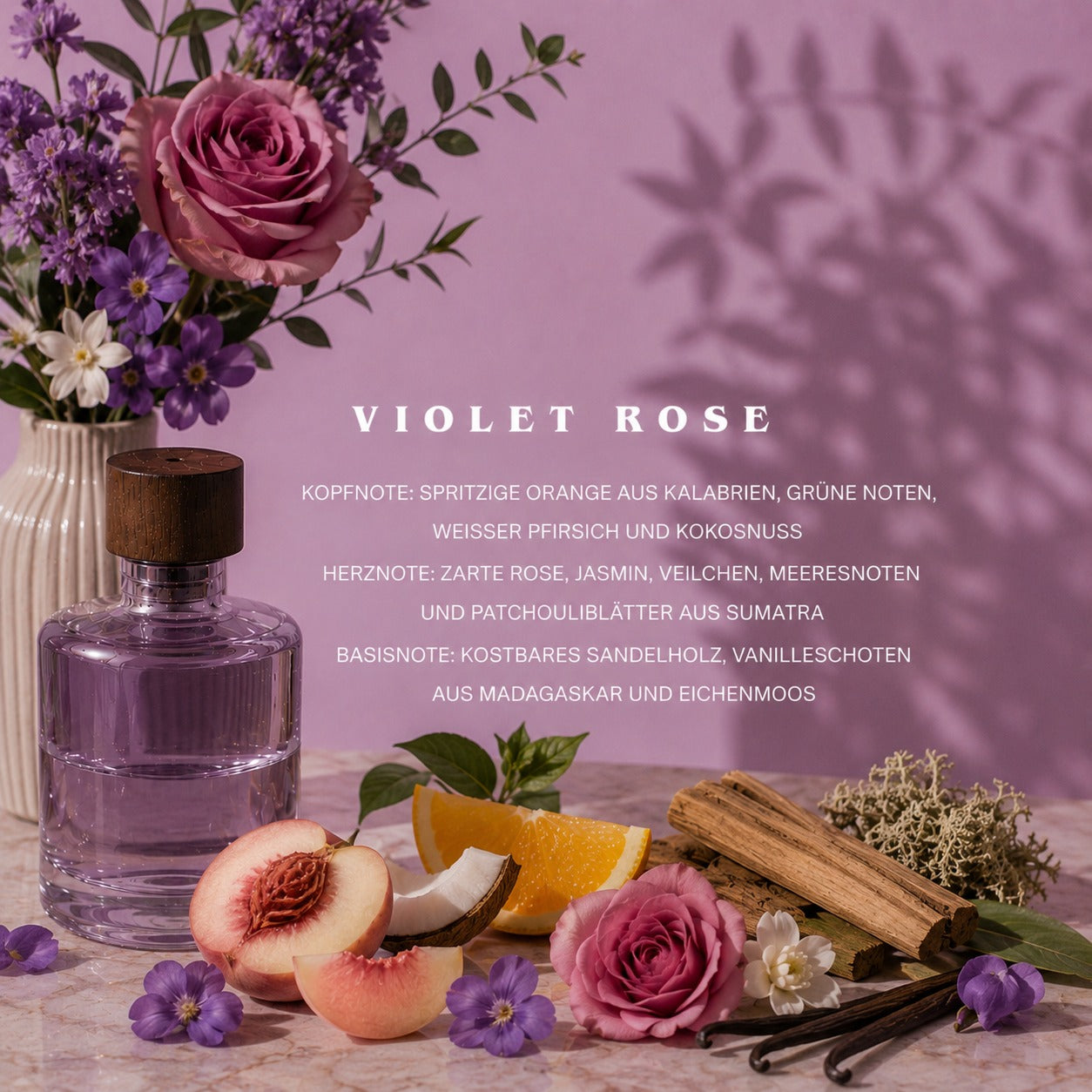 Scented Candle Violet Rose 